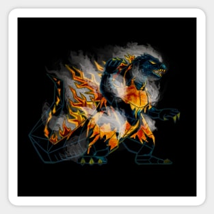 Burning Godzilla Sticker